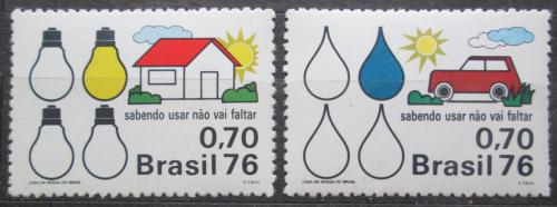 Potovn znmky Brazlie 1976 eten energiemi Mi# 1519-20