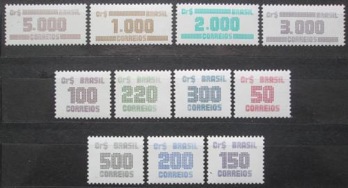 Poštovní známky Brazílie 1985-86 Nominální hodnoty Mi# 2111-21