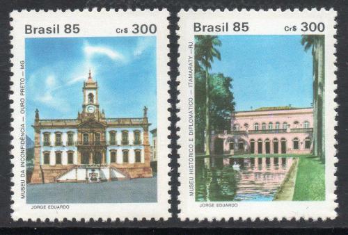 Poštovní známky Brazílie 1985 Muzea Mi# 2134-35