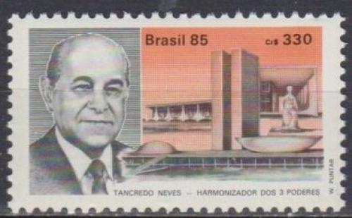 Poštovní známka Brazílie 1985 Tancredo de Almeida Neves, politik Mi# 2146