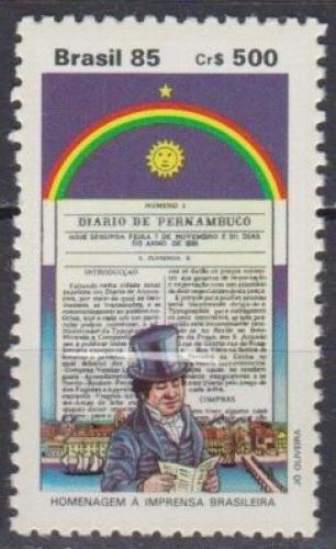 Poštovní známka Brazílie 1985 Noviny Diário de Pernambuco Mi# 2154