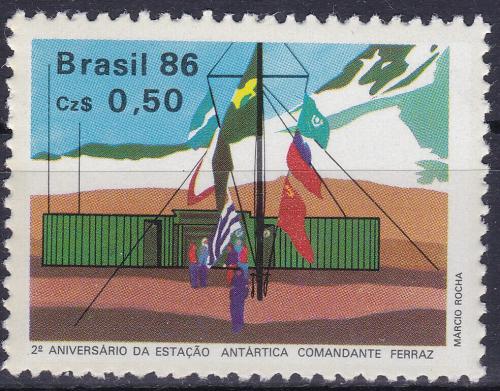 Poštovní známka Brazílie 1986 Antarktická základna Commandante Ferraz Mi# 2168
