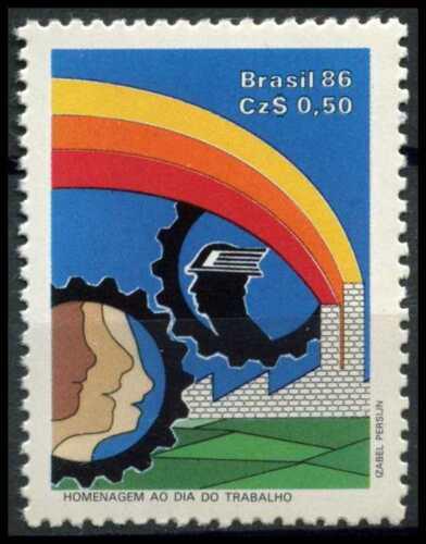 Poštovní známka Brazílie 1986 Den práce Mi# 2169