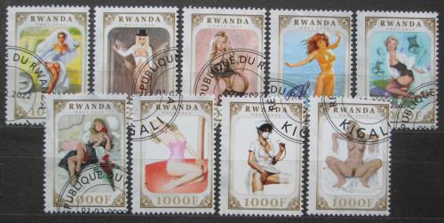 Poštovní známky Rwanda 2022 Akty, umìní Pin up Mi# N/N