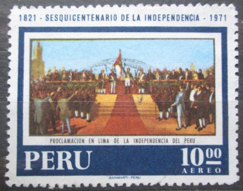 Poštovní známka Peru 1971 Vyhlášení nezávislosti v Limì Mi# 822