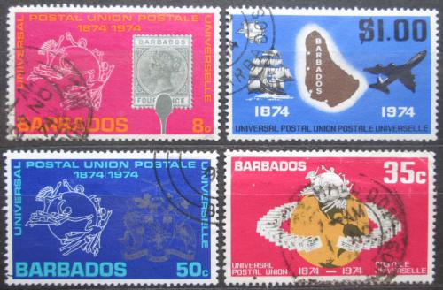 Poštovní známky Barbados 1974 UPU, 100. výroèí Mi# 381-84