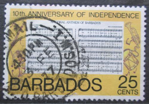 Poštovní známka Barbados 1976 Státní hymna Mi# 415