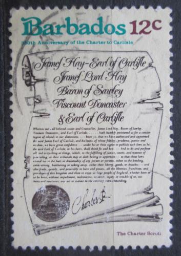 Poštovní známka Barbados 1977 Charta knížete Carlisla Mi# 430