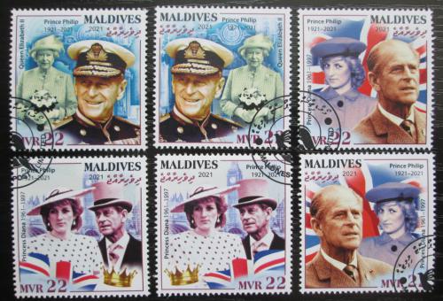 Poštovní známky Maledivy 2021 Princ Filip Mi# N/N