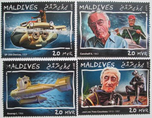 Potovn znmky Maledivy 2017 Jacques-Yves Cousteau Mi# N/N Kat 10 - zvtit obrzek