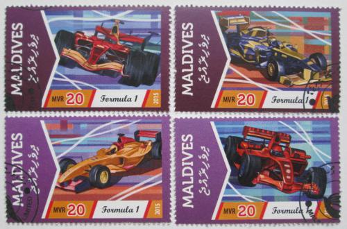 Poštovní známky Maledivy 2015 Formule 1 Mi# 5790-93 Kat 10€