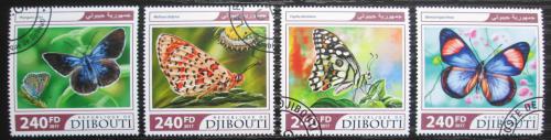 Poštovní známky Džibutsko 2017 Motýli Mi# 1692-95 Kat 10€
