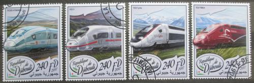 Poštovní známky Džibutsko 2017 Moderní lokomotivy Mi# 1766-69 Kat 10€