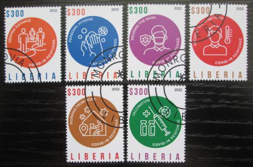 Poštovní známky Libérie 2022 Boj s COVID Mi# N/N