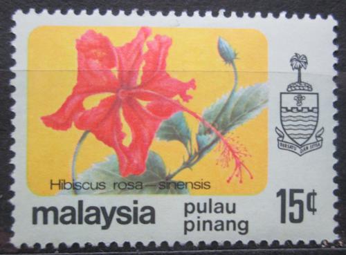 Poštovní známka Malajsie Pulau Pinang 1979 Ibišek èínská rùže Mi# 84 