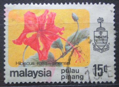 Poštovní známka Malajsie Pulau Pinang 1979 Ibišek èínská rùže Mi# 84
