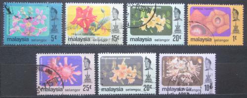 Potovn znmky Malajsie Selangor 1979 Kvtiny Mi# 112-18 - zvtit obrzek