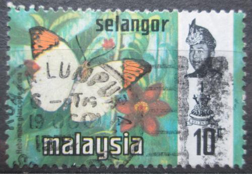 Potovn znmka Malajsie Selangor 1971 Hebomoia glaucippe aturia Mi# 109