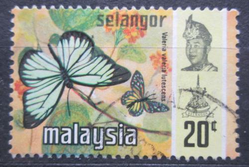 Potovn znmka Malajsie Selangor 1971 Valeria valeria lutescens Mi# 111