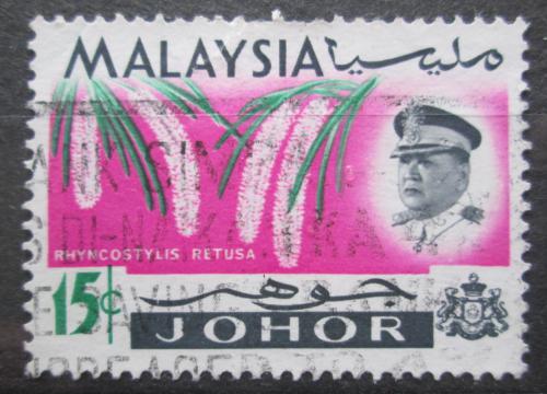 Poštovní známka Malajsie Johor 1965 Orchidej, Rhynchostylis retusa Mi# 159