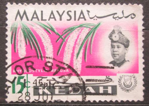 Poštovní známka Malajsie Kedah 1965 Orchidej, Rhynchostylis retusa Mi# 111