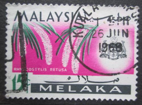 Poštovní známka Malajsie Melaka 1965 Orchidej, Rhynchostylis retusa Mi# 71