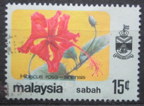 Poštovní známka Malajsie Sabah 1979 Ibišek èínská rùže Mi# 35
