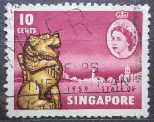 Potovn znmka Singapur 1959 Bronzov lev, nov stava Mi# 44