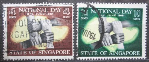 Potovn znmky Singapur 1961 Autonomie, 2. vro Mi# 51-52