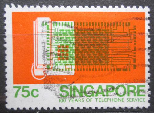 Potovn znmka Singapur 1979 Telefon, 100. vro Mi# 334 - zvtit obrzek