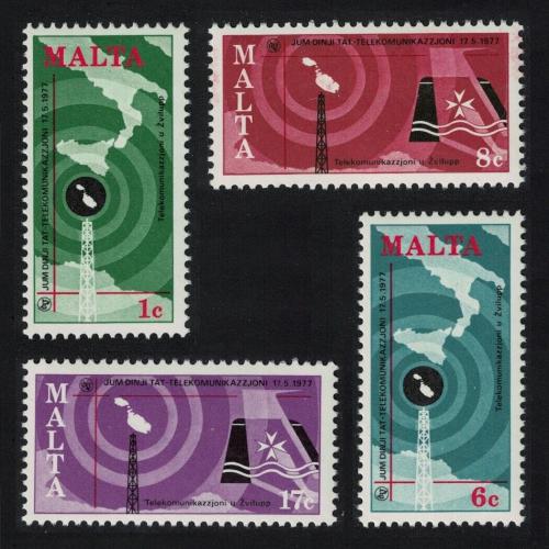 Poštovní známky Malta 1977 Telekomunikace Mi# 550-53