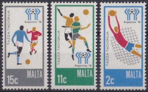 Poštovní známky Malta 1978 MS ve fotbale Mi# 571-73