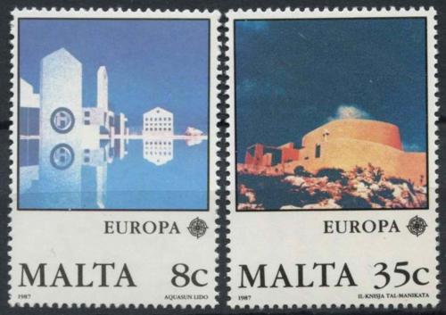 Poštovní známky Malta 1987 Evropa CEPT, moderní architektura Mi# 766-67