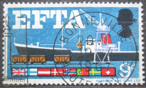 Potovn znmka Velk Britnie 1967 Bezceln unie EFTA Mi# 444