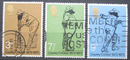 Potovn znmky Velk Britnie 1973 Kriket Mi# 621-23