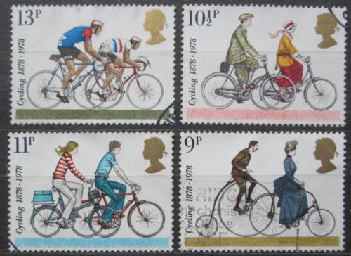 Poštovní známky Velká Británie 1978 Historie cyklistiky Mi# 773-76