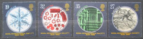 Poštovní známky Velká Británie 1989 Podpora mikroskopie Mi# 1218-21 Kat 5€