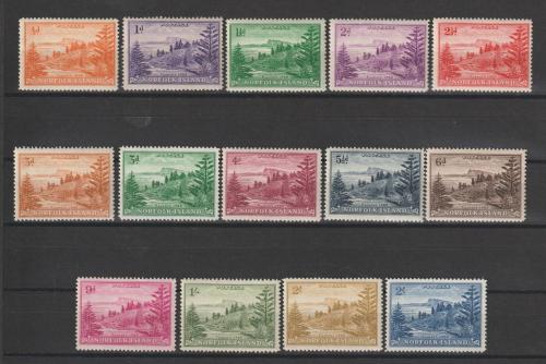 Poštovní známky Norfolk 1947 Záliv TOP SET Mi# 1-14 Kat 55€