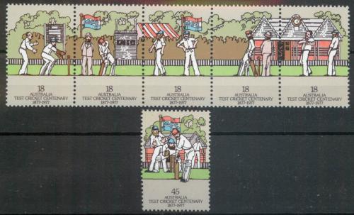 Poštovní známky Austrálie 1977 Kriket Mi# 632-37