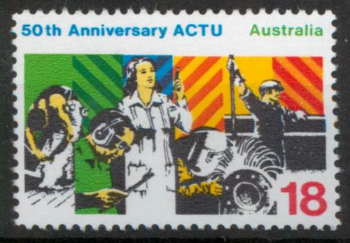 Poštovní známka Austrálie 1977 ACTU, 50. výroèí Mi# 639