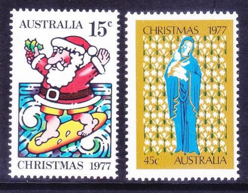 Poštovní známky Austrálie 1977 Vánoce Mi# 641-42
