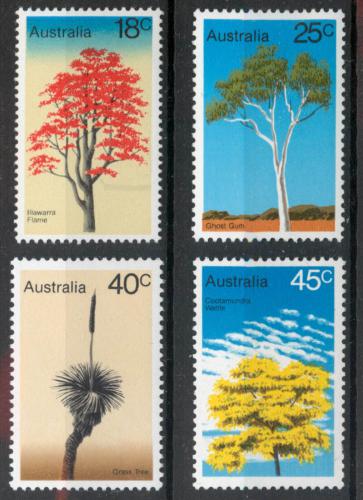 Poštovní známky Austrálie 1978 Stromy Mi# 649-52