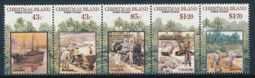 Poštovní známky Vánoèní ostrov 1991 Tìžba fosfátù Mi# 324-28 Kat 9€