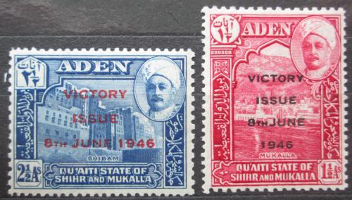 Poštovní známky Aden Qu´aiti 1946 Konec války Mi# 12-13