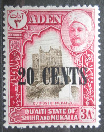 Poštovní známka Aden Kathiri 1951 Mukalla pøetisk Mi# 23