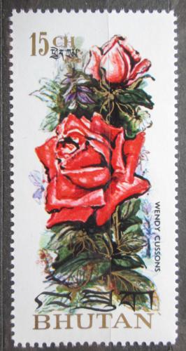 Poštovní známka Bhútán 1973 Rùže Mi# 545
