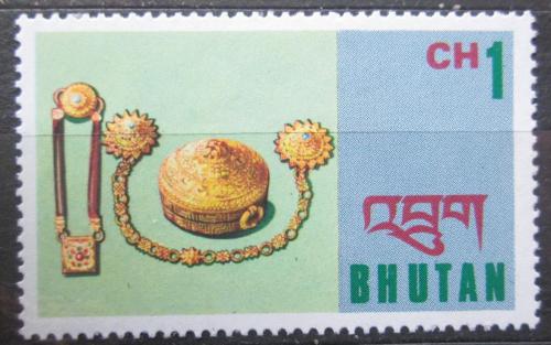 Poštovní známka Bhútán 1975 Šperky Mi# 628