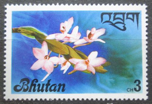Poštovní známka Bhútán 1976 Orchidej Mi# 671