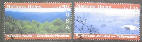 Poštovní známky OSN Ženeva 2003 Národní parky v USA Mi# 473-74