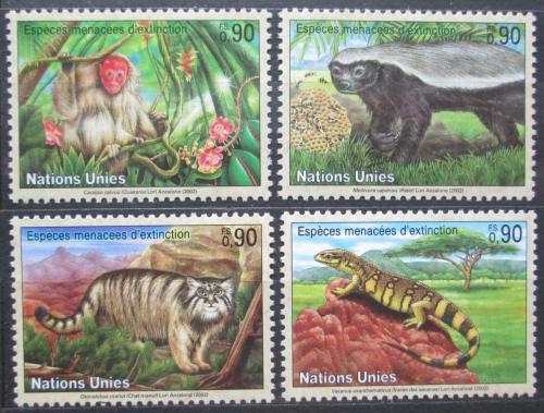 Poštovní známky OSN Ženeva 2002 Ohrožené druhy Mi# 434-37